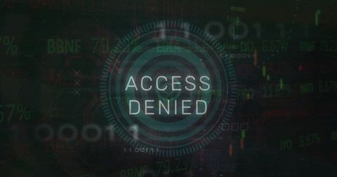 Cyber Security Access Denied Warning with Digital Display - Download Free Stock Images Pikwizard.com