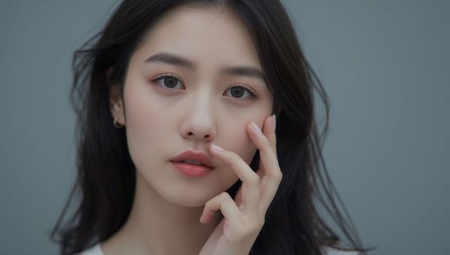 Elegance and Minimalism: Tranquil Beauty Portrait