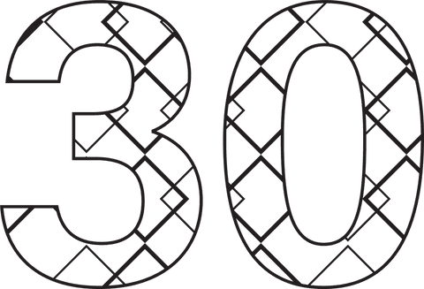 Stylish Number 30 with Pattern on Transparent Background - Download Free Stock Videos Pikwizard.com