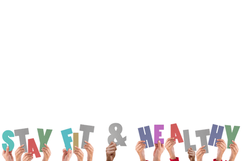 Hands Holding Stay Fit and Healthy Message on Transparent Background - Download Free Stock Videos Pikwizard.com