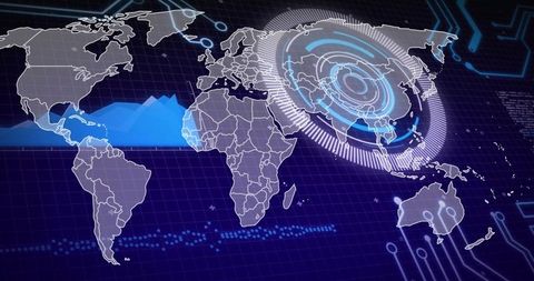 futuristic global hologram with technology interface elements - Download Free Stock Images Pikwizard.com