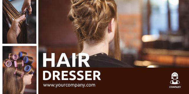 Professional Hairdresser Services Including Hair Styling, Haircuts, and Curling - Download Free Stock Templates Pikwizard.com