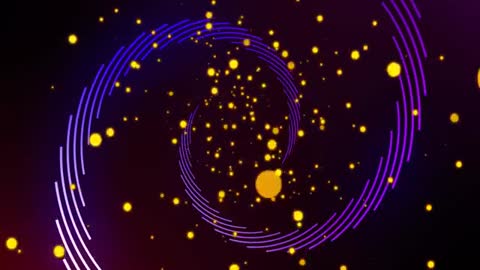 Neon Vortex With Yellow Orbs Creating a Futuristic Tunnel Effect