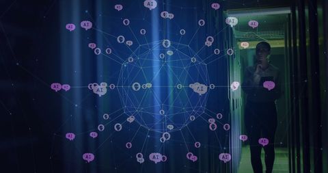global artificial intelligence network and data processing - Download Free Stock Images Pikwizard.com