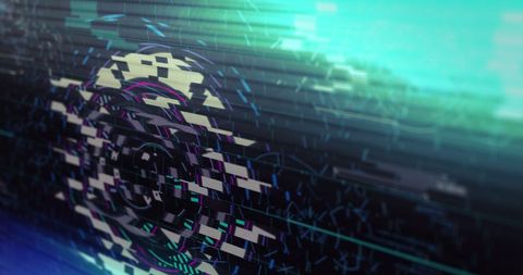 Neon Glitch Effect with Digital Interface - Download Free Stock Images Pikwizard.com