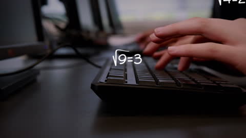 Mathematical Equations Over Typing Hands, Learning Concept