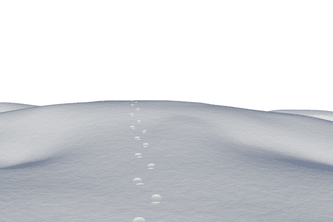 winter snowcape with footprints on transparent background - Download Free Stock Videos Pikwizard.com