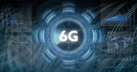 6G Future Technology with Dynamic Digital Interface Design - Download Free Stock Images Pikwizard.com