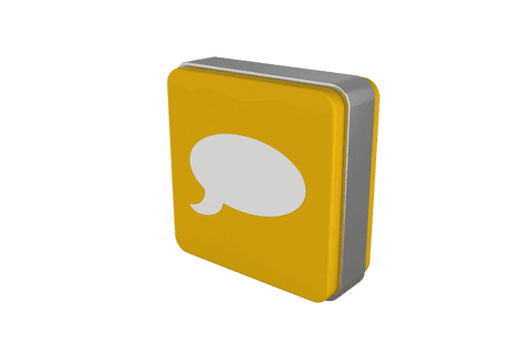 yellow brick with speech bubble icon transparent background - Download Free Stock Videos Pikwizard.com