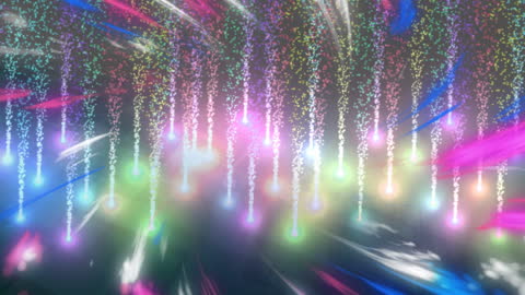 Colorful Light Trails and Flowing Shapes in Abstract Motion