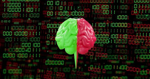 Digital Brain with Binary Code Illustrating AI and Innovation - Download Free Stock Images Pikwizard.com