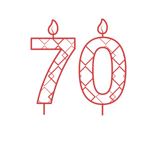 seventieth birthday red day 70 candle with pattern transparent - Download Free Stock Videos Pikwizard.com