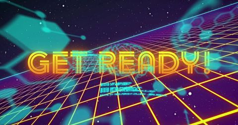 Futuristic tech 'get ready' overlay for digital projects