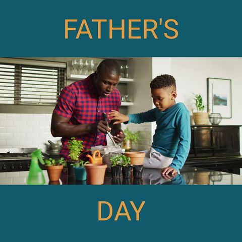 father and son cooking together for father's day - Download Free Stock Templates Pikwizard.com