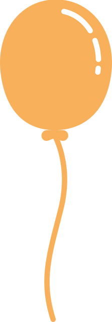 Orange Party Balloon Transparent Background Isolated Vector Illustration - Download Free Stock Videos Pikwizard.com