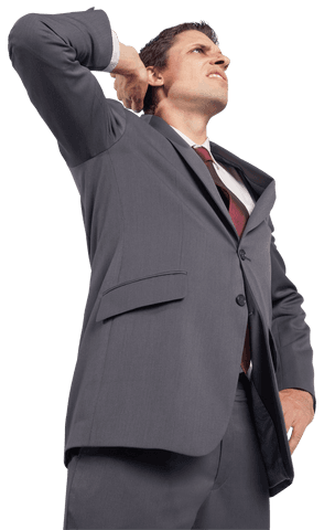 transparent isolated confused businessman looking upward - Download Free Stock Videos Pikwizard.com