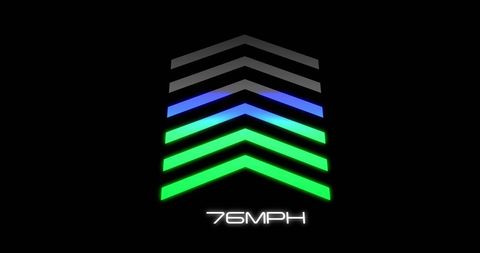 Futuristic Speedometer Graphic on Black Background