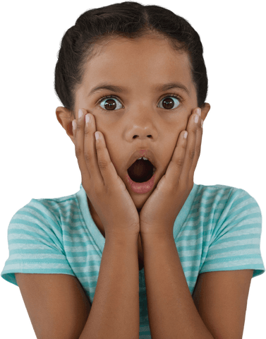 surprised girl with hands on face and mouth open transparent background - Download Free Stock Videos Pikwizard.com
