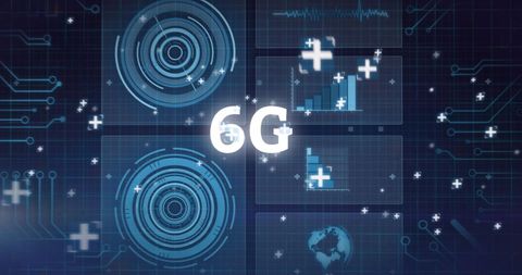 Futuristic 6G Technology Concept with Data Visualization - Download Free Stock Images Pikwizard.com