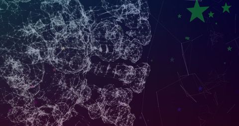 Futuristic Cyber Network with Glowing Stars - Download Free Stock Images Pikwizard.com