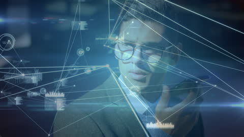 Businessman Engaging with Digital Communication Network