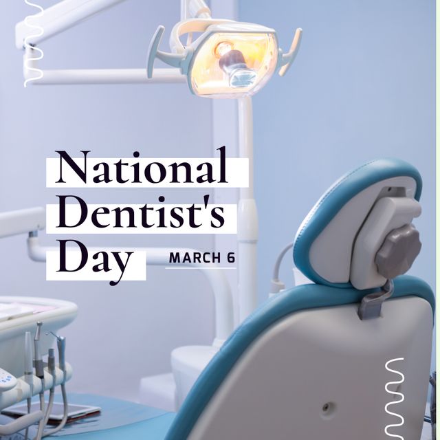 Composition of national dentist's day text and dentist's surgery - Download Free Stock Videos Pikwizard.com