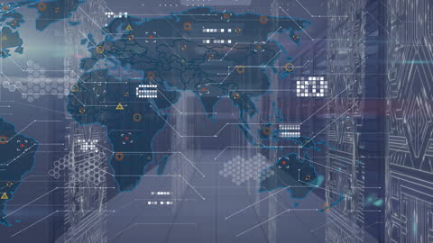 Global Data Processing with Futuristic Server Room
