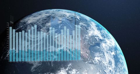 Digital graph data processing on earth from space