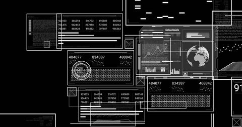 Digital Interface Abstract Data Processing Background