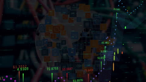 Global Data Interface with Digital Animation Overlay