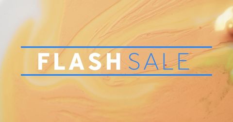 Flash sale marketing design with vibrant orange background