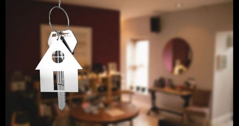 House-Shaped Keychain Symbolizing New Home Opportunities