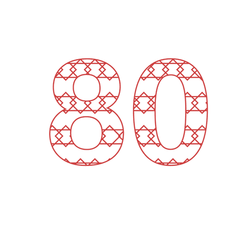 Decorative Red 80 Number on Transparent Background - Download Free Stock Videos Pikwizard.com
