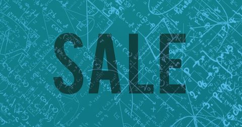 Mathematical Equations Overlaying Bold Sale Text - Download Free Stock Images Pikwizard.com
