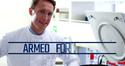 Caucasian Male Scientist Working in Laboratory