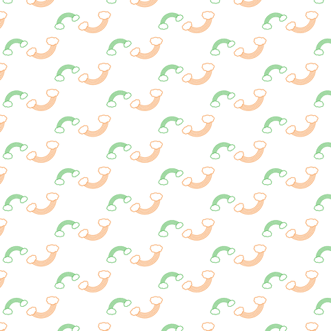Seamless Pattern of Orange Clouds and Green Rainbows on Transparent Background - Download Free Stock Videos Pikwizard.com