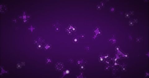 Glowing Purple Molecules on Dark Background - Download Free Stock Images Pikwizard.com
