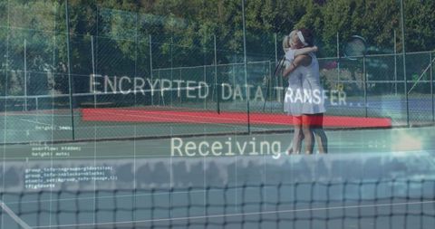 Hugging Tennis Teammates with Cybersecurity Code Overlay