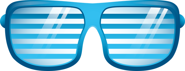 Blue Striped Sunglasses Vector on Transparent Background - Download Free Stock Videos Pikwizard.com