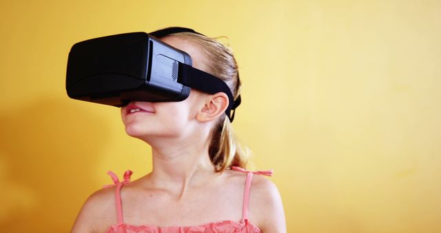 Young Girl Enjoying Virtual Reality Experience - Download Free Stock Images Pikwizard.com