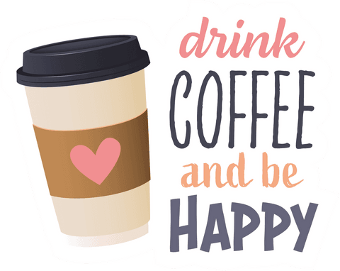 Transparent Coffee Cup with Inspiring Text Illustration - Download Free Stock Videos Pikwizard.com