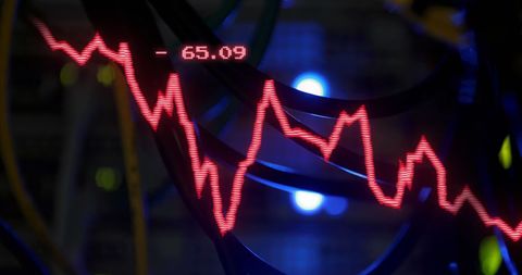 Digital Display of Stagflation and Data Processing in Server Room - Download Free Stock Images Pikwizard.com