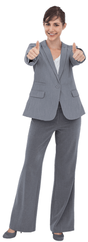transparent businesswoman smiling with thumbs up gesture - Download Free Stock Videos Pikwizard.com