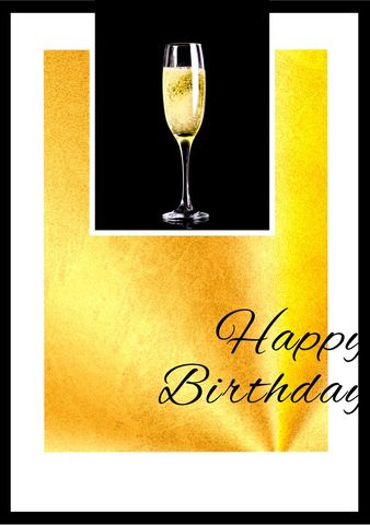 elegant birthday toast champagne concept with golden background - Download Free Stock Templates Pikwizard.com
