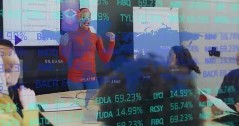 Business Team Engaging in Financial Presentation