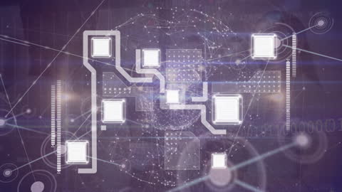 Digital Network Connections with Global Technology Conceptual Art