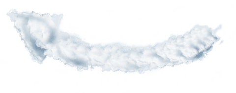 Curved White Cloud Arrow on Transparent Background - Download Free Stock Videos Pikwizard.com
