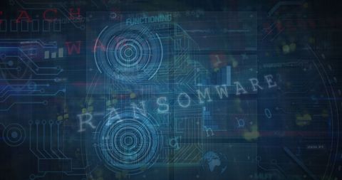 Ransomware Security Concept with Circuit Board and Holographic Lock - Download Free Stock Images Pikwizard.com