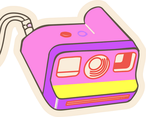 vintage instant film camera in flat design with transparent background - Download Free Stock Videos Pikwizard.com