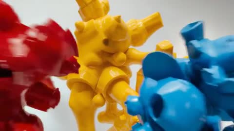 Abstract 3D Geometric Forms in Vibrant Motion Loop